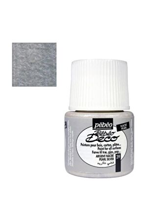Pebeo Deco Mat Ahşap Boyası 110ML Şişe İnci Gümüş