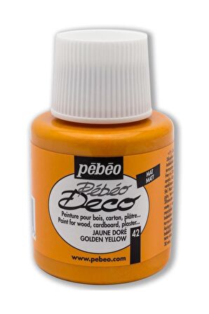 Pebeo Deco Mat Ahşap Boyası 110ML Şişe Altın Sarısı