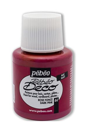 Pebeo Deco Mat Ahşap Boyası 110ML Şişe Koyu Pembe