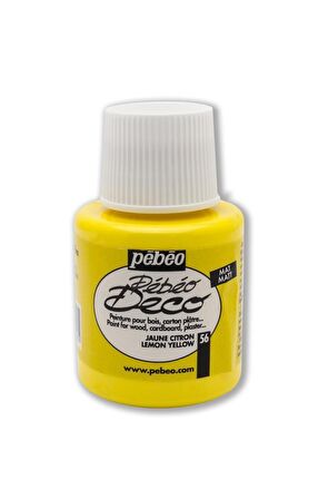 Pebeo Deco Mat Ahşap Boyası 110ML Şişe Limon Sarısı