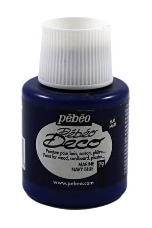 Pebeo Deco Mat Ahşap Boyası 110ML Şişe Lacivert