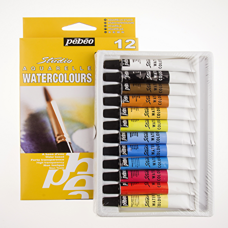 Pebeo Studio Aquarelle Watercolours 12 Renk Tüp