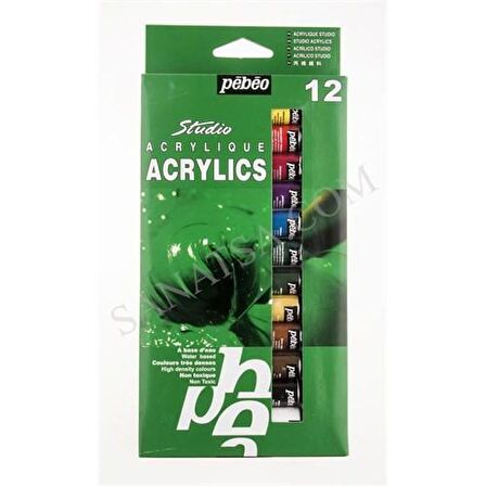 Pebeo Acrylic Studio Set 12 Renk Akrilik Boya