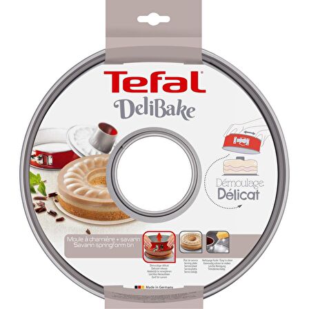 Tefal J1642814 Delibake Savarin 28 cm Kelepçeli Kek Kalıbı - 2100104741