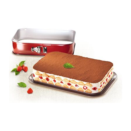 DeliBake Dikdörtgen Kelepçeli Kek Kalıbı - 36 x 24 cm