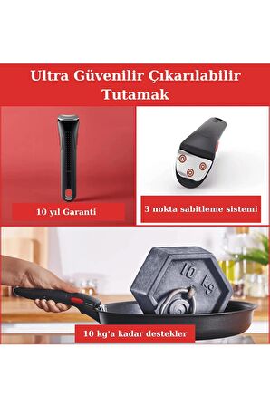 Tefal Ingenio Easy On 5 Parça Tava Seti, Alüminyum Kaplamalı Tava Seti