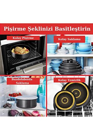 Tefal Ingenio Easy On 5 Parça Tava Seti, Alüminyum Kaplamalı Tava Seti