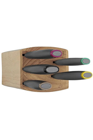 Fresh Kitchen Ahşap Bloklu 5 Parça Bıçak Seti