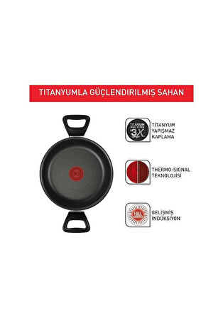 TEFAL TİTANYUM 3X FORCE SAHAN 20 CM                     