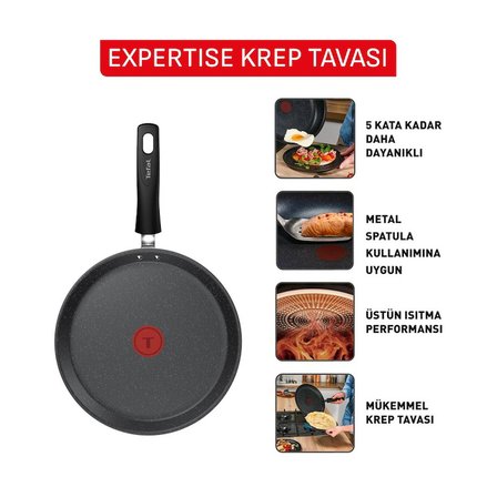 TEFAL Tefal Expertise 5X Krep Tava - 25 cm 2100139053