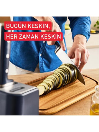 Tefal EverSharp Pro 5 Bıçaklı Entegre Otomatik Bileyicili Siyah Bıçak Seti