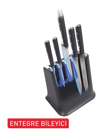 Tefal EverSharp Pro 5 Bıçaklı Entegre Otomatik Bileyicili Siyah Bıçak Seti