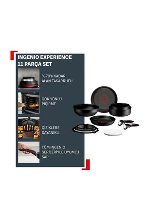 Tefal Ingenio Experience Fusion Core 9x Büyük Tava ve Tencere Seti 11 Parça 