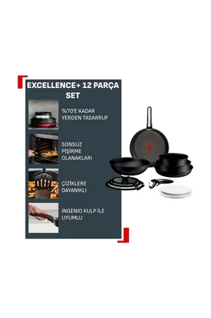 Tefal Ingenio Excellence+ Fusion Core 9x Büyük Set - 12 Parça