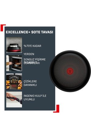 Tefal Excellence+ Fusion Core 9x Mix Kısa Tencere - 24 cm