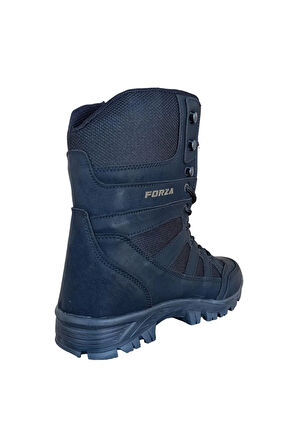 Fermuarlı Bağcıklı Erkek Uzun Bot SİYAH