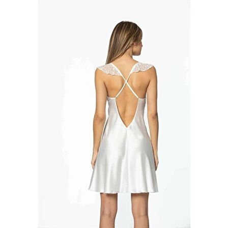 Pierre Cardin Kadın Saten Dantelli Gecelik Sabahlık Takım