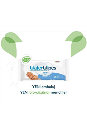 Waterwipes Doğal Yeni Biodegradable Original Baby Wipes (24x60 - 1440 Yaprak)