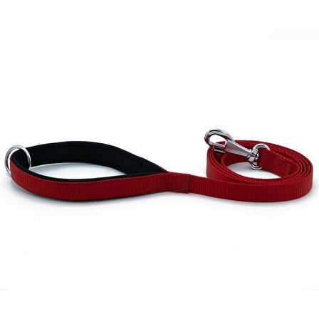 PETLOVEBUTİK Konforlu Dokumadan El Yapımı Köpek Gezdirme Kayışı 1,5x160cm - Red