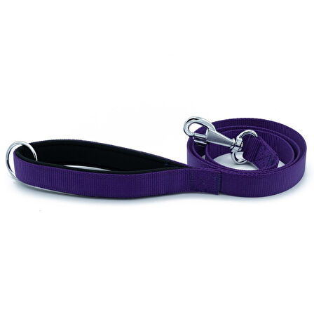 PETLOVEBUTİK Konforlu Dokumadan El Yapımı Köpek Gezdirme Kayışı 1,5x160cm - Purple