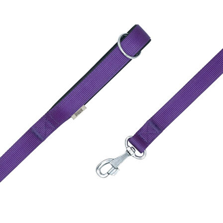 PETLOVEBUTİK Konforlu Dokumadan El Yapımı Köpek Gezdirme Kayışı 2x140cm - Purple