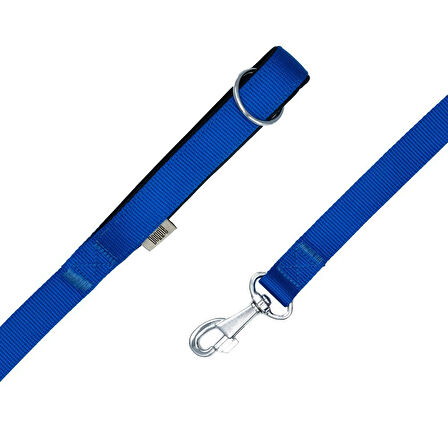 PETLOVEBUTİK Konforlu Dokumadan El Yapımı Köpek Gezdirme Kayışı 1,5x110cm - Royal Blue