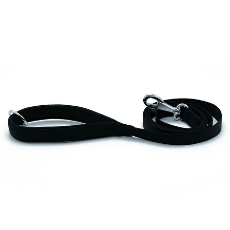 PETLOVEBUTİK Konforlu Dokumadan El Yapımı Köpek Gezdirme Kayışı 1,5x160cm - Black