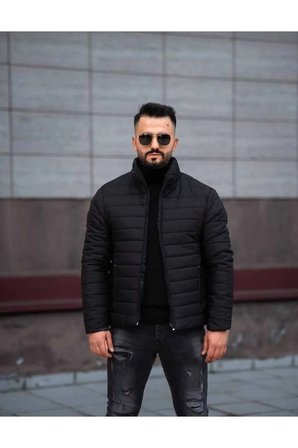 Meyasu Siyah Yeni Sezon Kalın Regular Kalıp Premium Kalite Kapitone Mont