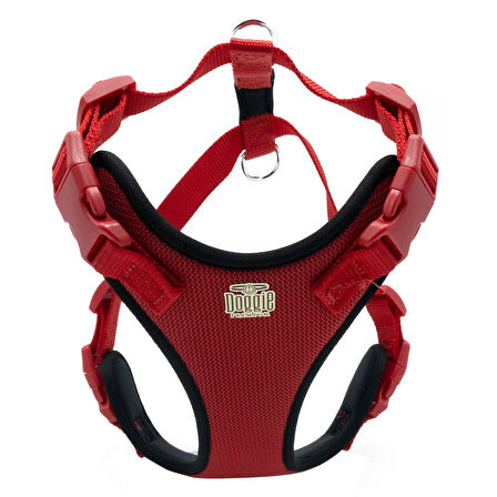 PETLOVEBUTİK Havalı Dokumadan El Yapımı Köpek Göğüs Tasması XL-1,5x70-80cm - RED