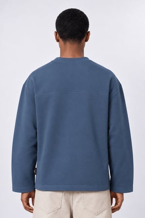 Erkek notbasicproject Oversize Long Sleeve Petrol