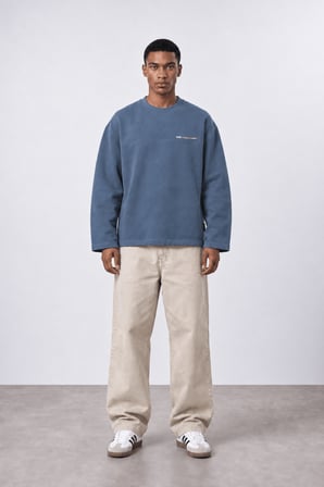 Erkek notbasicproject Oversize Long Sleeve Petrol