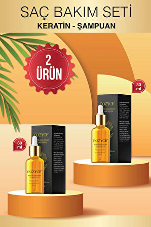 Cozyce Keratin & Argan Yağlı Aşırı Yıpranmış Saçlar Hızlı Uzayan Saç Bakım Serumu 2 Adet