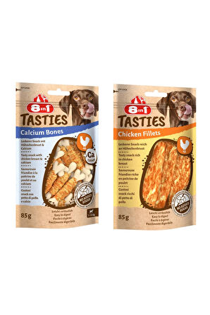 8in1 Tasties 2 Çeşit Karma Köpek Ödülü 85 Gr. X 2 Adet