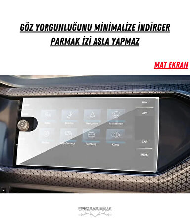 Volkswagen Makyajlı Taigo 2024-2025 Navigasyon ve Multimedya Uyumlu Mat Ekran Koruyucu