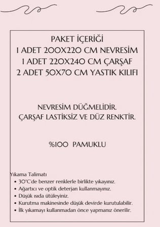 Biçomi Çift Kişilik Ranforce Nevresim Takımı – %100 Pamuklu (Şimal Mavi)