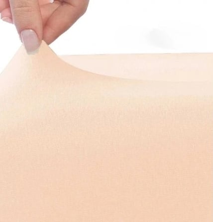 Newsheet %100 Pamuklu Terletmeyen ve Kaymayan Lastikli Çift Kişilik Penye Çarşaf (160x200 cm - Somon)