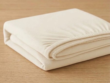 Çift Kişilik Düz Penye  Pamuklu Lastikli Çarşaf 180X200 Newsheet Ekru