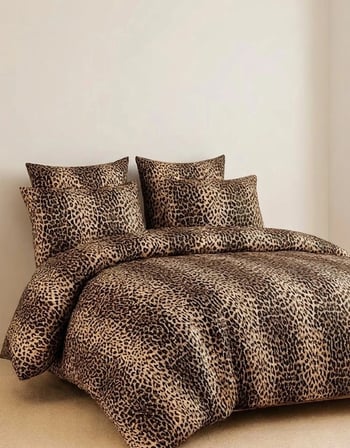 Wild Leopard Çift Kişilik Nefes Alan Pamuklu Nevresim Takımı-Biçomi