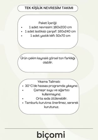 Nefes Alan Pamuk Dokulu Pembe Çiçek Desenli Tek Kişilik Konfor Nevresim Takımı-Biçomi