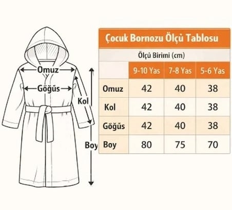 Bicomi Yumuşak Dokulu & Hızlı Kurulayan Kapüşonlu Çocuk Bornozu (Ayıcık Figürlü)