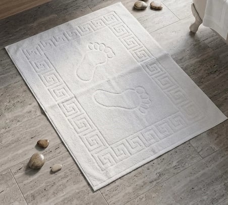 12'li ultra emici %100 pamuklu otel tipi ayak i̇zli banyo ayak havlusu seti (50x70 cm)