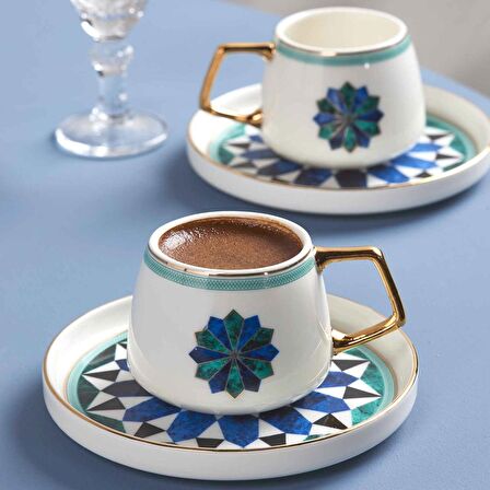 Karaca Roman 2 Kişilik Kahve Fincan Takımı 90 ml