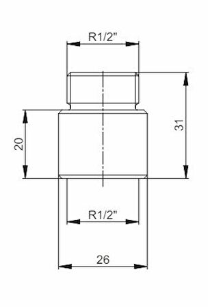 Yak 2 Cm 1/2 Uzatma Parçası 102134220