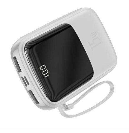Baseus Mini 15 W 10000 mAh Hızlı Şarj Powerbank Gri 