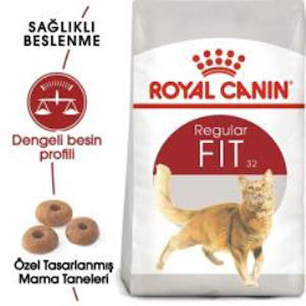 Royal Canin Fit 32  Kuru Kedi Maması 2 Kg + 2 Adet Yaş Mama Hediye