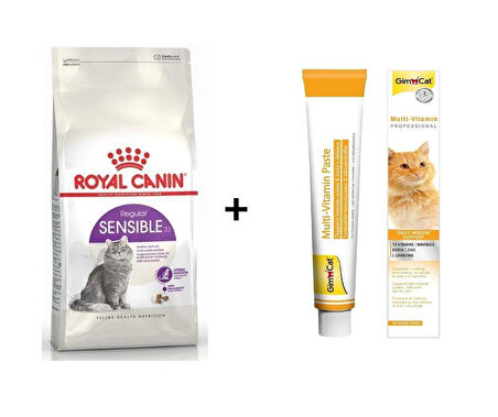 Royal Canin Sensible 33 Kuru Kedi Maması 2 kg + Gimcat Multivitamin 100 Gr