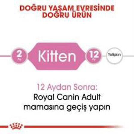 Royal Canin Kitten Yavru Kuru Kedi Maması 2 Kg + 2 Adet Yaş Mama Hediye