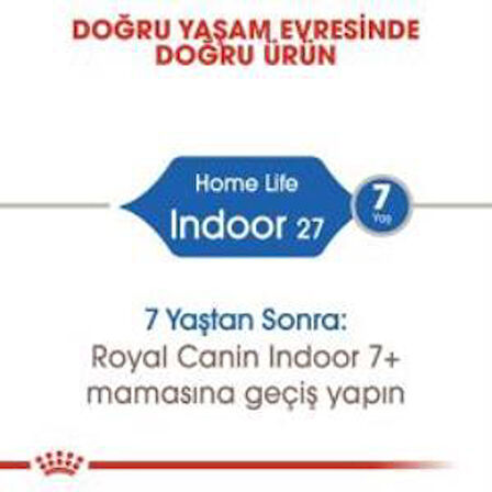 Royal Canin İndoor 27 Kuru Kedi Maması 2 Kg + 2 Adet Yaş Mama Hediye