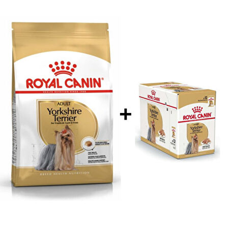 Royal Canin Yorkshire Terrier Köpek Maması 1,5 kg + 12 Adet Yaş Mama