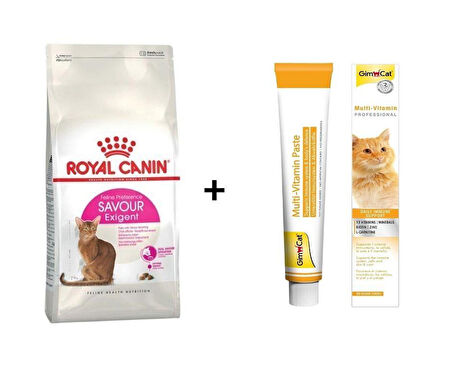 Royal Canin Savour Exigent  Kuru Kedi Maması 4 Kg + Gimcat Multivitamin 100 Gr